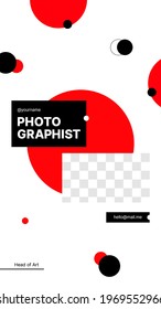 Geometric Vertical Cover for Social Media Stories with Transparent Background. Vector illustration