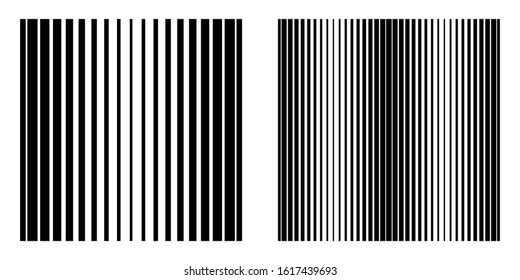 Geometric Vertical Lines Gradient Seamless Pattern Isolated on White