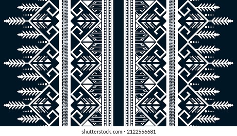 Geometrisches, nahtloses Muster, weißes abstraktes ethnisches Design Indigenous EP.41.Design für Hintergrund, Teppich, Tapete, Kleidung, Umhüllung, Batik, Gewebe, Vektorgrafik
