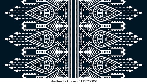 geometric vertical seamless pattern white abstract ethnic design Indigenous EP.55.Design for background, carpet, wallpaper, clothing, wrapping, Batik, fabric, Vector