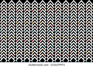 geometric vertical seamless pattern white abstract ethnic design Indigenous EP.53.Design for background, carpet, wallpaper, clothing, wrapping, Batik, fabric, Vector