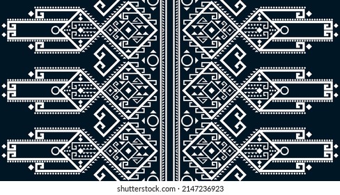 geometric vertical seamless pattern white abstract ethnic design Indigenous EP.92.Design for background, carpet, wallpaper, clothing, wrapping, Batik, fabric, Vector