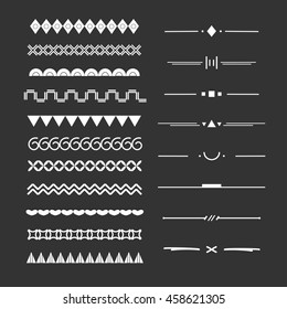 Geometric vignette and ornamental element for border 