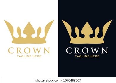 Geometric Vintage Creative Crown abstract Logo design vector template. Vintage Crown Logo Royal King Queen concept symbol Logotype concept icon.