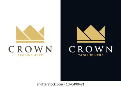 Geometric Vintage Creative Crown abstract Logo design vector template. Vintage Crown Logo Royal King Queen concept symbol Logotype concept icon.