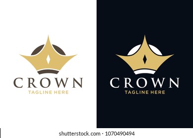 Geometric Vintage Creative Crown abstract Logo design vector template. Vintage Crown Logo Royal King Queen concept symbol Logotype concept icon.