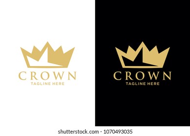 Geometric Vintage Creative Crown abstract Logo design vector template. Vintage Crown Logo Royal King Queen concept symbol Logotype concept icon.