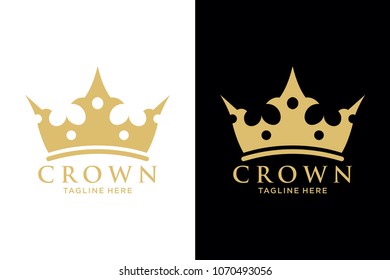 Geometric Vintage Creative Crown abstract Logo design vector template. Vintage Crown Logo Royal King Queen concept symbol Logotype concept icon.