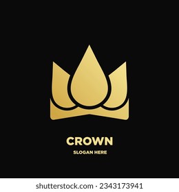 Geometric Vintage Creative Crown abstract Logo design vector template. Vintage Crown Logo Royal King Queen concept symbol Logotype concept icon.