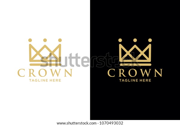 Geometric Vintage Creative Crown Abstract Logo Stock Image