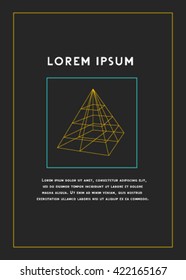 Geometric vintage design card.