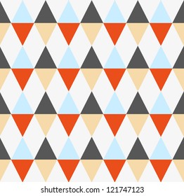 Geometric vintage seamless pattern. Triangle abstract background. Vector illustration
