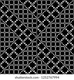 Geometric vintage seamless pattern vector illustration with monochrome colors. Black and white background geometrical abstract for wall wrapping and fashion textile print.