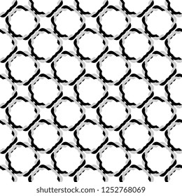 Geometric vintage seamless pattern vector illustration with monochrome colors. Black and white background geometrical abstract for wall wrapping and fashion textile print.