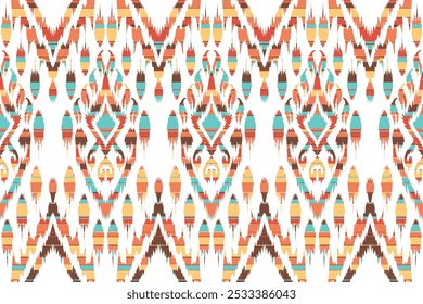 Geometric vintage texture vector art design. Textile fashion lines ikat seamless pattern and batik fabric"This content was created using vector drawing tools and software not by AI"