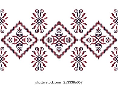 Geometric vintage texture vector art design. Textile fashion lines ikat seamless pattern and batik fabric"This content was created using vector drawing tools and software not by AI"
