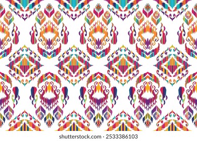 Geometric vintage texture vector art design. Textile fashion lines ikat seamless pattern and batik fabric"This content was created using vector drawing tools and software not by AI"