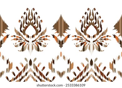 Geometric vintage texture vector art design. Textile fashion lines ikat seamless pattern and batik fabric"This content was created using vector drawing tools and software not by AI"