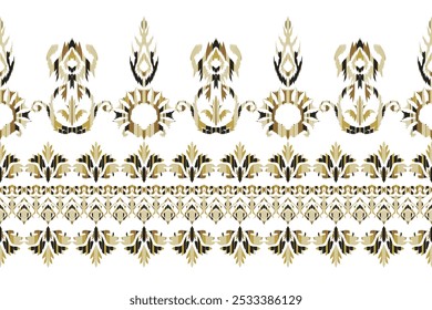 Geometric vintage texture vector art design. Textile fashion lines ikat seamless pattern and batik fabric"This content was created using vector drawing tools and software not by AI"