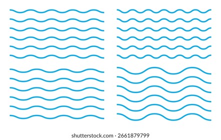 Geometric vintage Zigzag Waves Lines patterns set collections. Border Doodle design illustration.