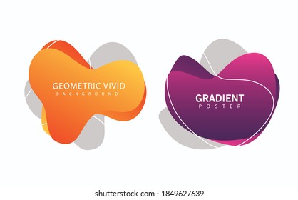 geometric vivid and gradient backgrounds vector illustration design