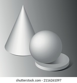 Geometrisches volumetrisches 3D-Bild, klassisches Zeichnen 