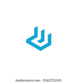 geometric w logo building theme