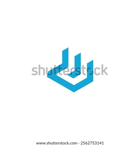 geometric w logo building theme