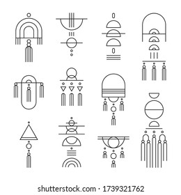Änderung der geometrischen Wand Vector Illustrationen im Kunststil