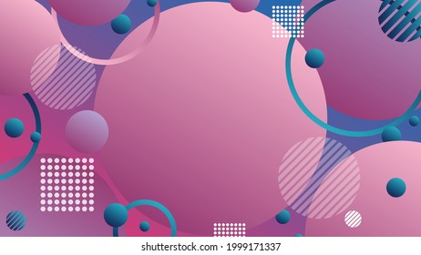 Geometric wallpaper, abstract background simple shapes banner. Trendy vector illustration background.