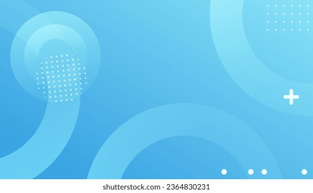 Papel de pared geométrico con círculos. formas de fluido en color azul.se pueden usar para banner, diseño, informe anual, diseño web. Vector Eps10
