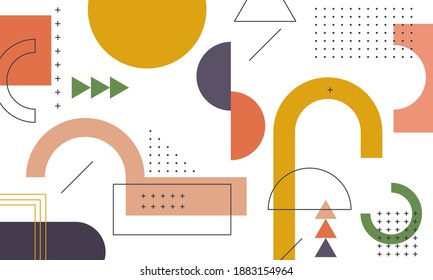 geometric wallpaper with different shapes