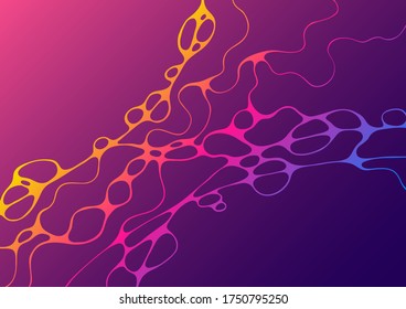 Composición de las formas de gradiente de fluido de papel tapiz geométrico. Carteles de diseño futurista. Fondo abstracto vectorial. Fondo futuro con movimiento de formas líquidas. Textura dinámica de líneas de curva cruzadas.