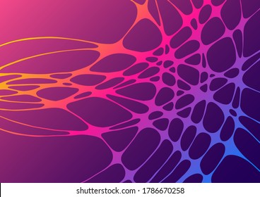 Geometric wallpaper fluid gradient shapes composition. Futuristic design posters. Vector abstract background. Future background with liquid shapes motion. Dynamic texture of crossed curve lines.