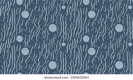 Geometric wallpaper, good for printing. Hand drawn stripes. Curly flowing lines. Seamless vector pattern. Vector abstract background.