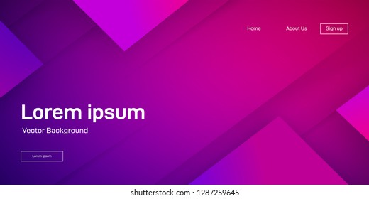 Geometric wallpaper. Gradient shapes composition. Landing page. Futuristic design posters. Vector abstract background for presentation.