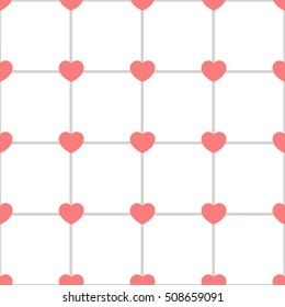 Geometric wallpaper with hearts