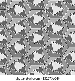 Geometric wallpaper. Hexagons, triangles, figures ornament.Geometric wallpaper. Shapes background. Figures motif. Geometrical backdrop. Digital paper, web designing, textile print. Seamles pattern