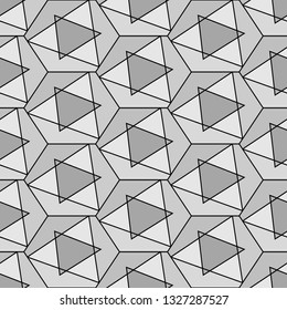 Geometric wallpaper.Figures motif. Hexagons, triangles, figures ornament.Geometric wallpaper. Shapes background. Geometrical backdrop. Digital paper, web designing, textile print. Seamles pattern