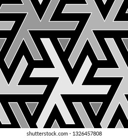 Geometric wallpaper.Tribal background. Figures, triangles pattern. Ethnic ornament. Folk backdrop. Mosaics motif. Digital paper, web design, textile print. Seamless image. Vector art work.