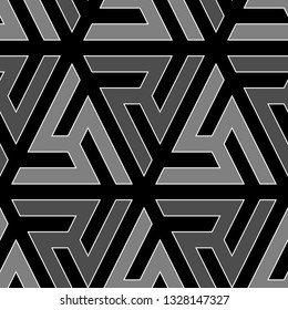 Geometric wallpaper.Tribal background.Figures image. Ethnic ornament. Folk backdrop. Mosaics motif. Digital paper, web design, textile print. Seamless pattern. Vector art work