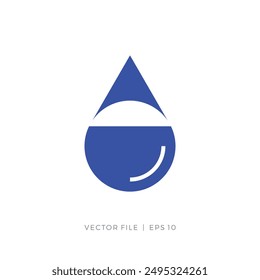 geometric water drop digital logo design