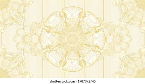 Geometric watermark. Banknotes. Artistic illustration. Complex design. 