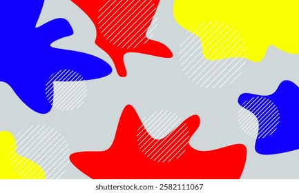 Geometric and wave abstract background