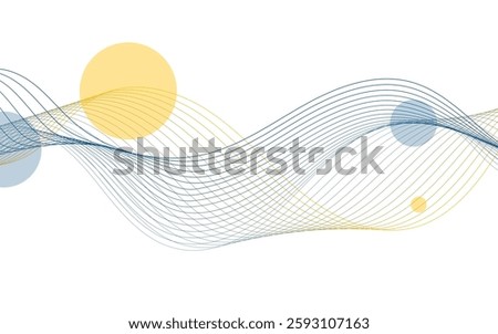 geometric wave abstract background,blue and yellow ,circle abstarct ,memphis,vector eps 10