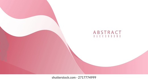 Fondo de concepto de diseño abstracto de onda geométrica de hoja de papel rosa. Fondo de ondas en capas. Diseño moderno de moda