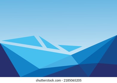 Geometrisches Wellenhintergrund, blaue Farbe