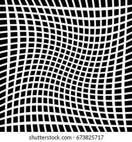 Geometric wave black and white texture. Mesh, grid pattern of lines