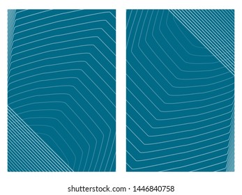 Geometric wave double plate wall poster background