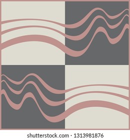 geometric wave pattern for textile print scarf bandana background 